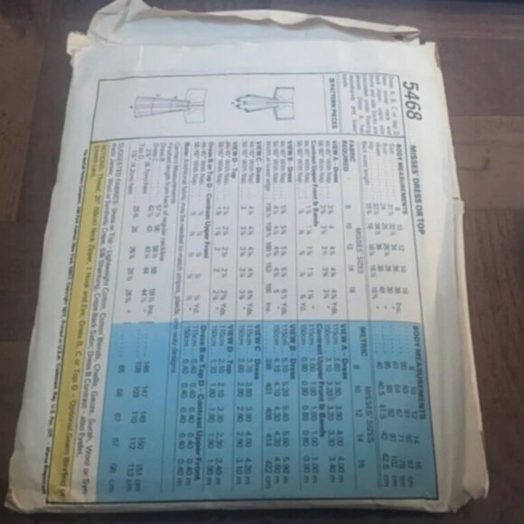 Vintage 1970s McCall’s 5468 Dress sewing pattern size 8 - Picture 2 of 2